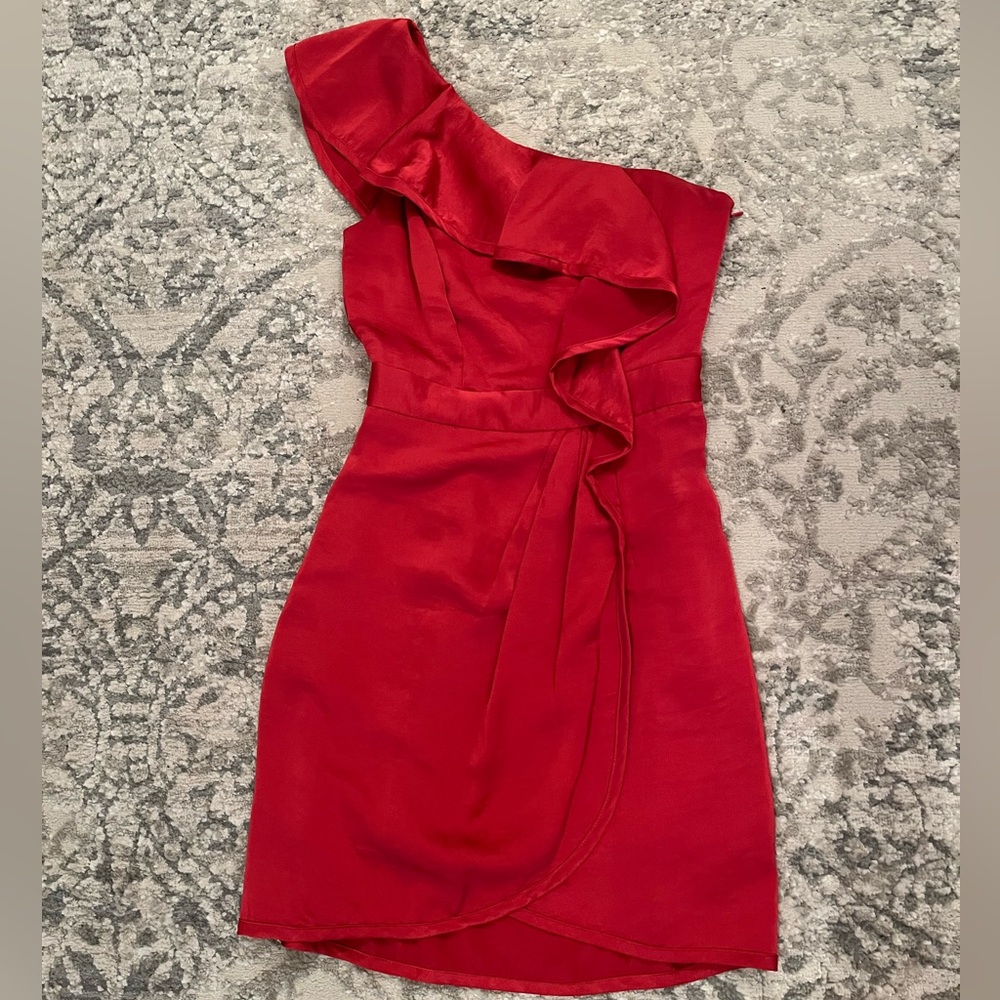 Orange/red cocktail dress